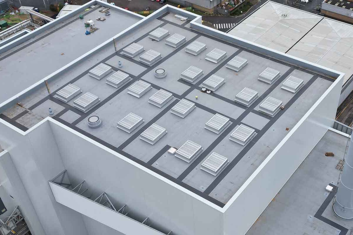 Single ply roofing project